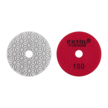 Extol Premium 8803092 - Kotúč diamantový leštiaci na suchý zips, ø100mm, P100