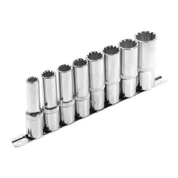 Extol Premium 8818112 - Kľúče nástrčné predĺžené MultiLock, 1/2'', 8ks, 10-22mm