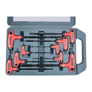 Extol Premium 8819301 - Kľúče imbusové s plastovou rukoväťou, 9ks, 2-10mm