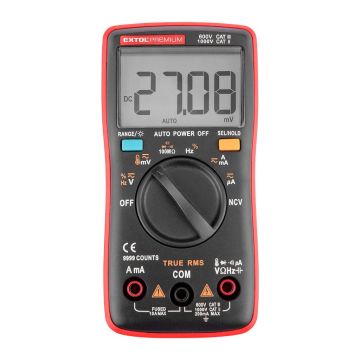 Extol Premium 8831254 - Multimeter digitálny s automatickou voľbou rozsahov,True RMS, max. 750V/1000V AC/DC