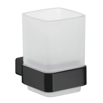 Emco Loft - Nástenný držiak s pohárom, čierna 052013300