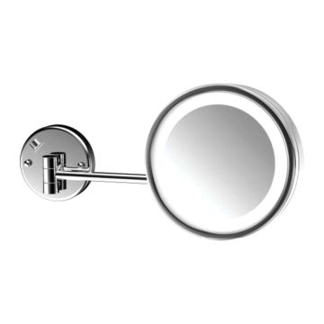 Emco Cosmetic mirrors Pure LED - Kozmetické zrkadlo nástenné s LED osvetlením Ø216mm, 3 násobné zväčšenie, chróm 109500118