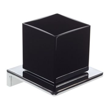 Emco Asio - Nástenný držiak s pohárom, chróm + sklo čierne, 132020404 - produkt z výstavky