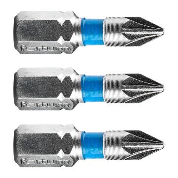 Fortum 4741301 - Bit krížový 3ks, PZ 1x25mm