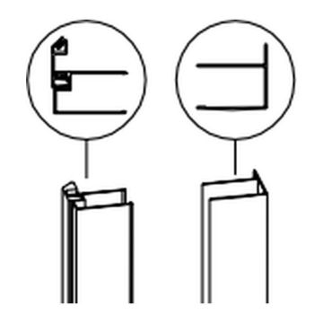 Glass 1989 Isy - Profil steny súpravy, rozmer 0-25 mm, dĺžka 1950 mm, chróm GIWP0000500