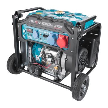 Heron 8896235 - Elektrocentrála invertorová rámová 3F, 9kW, diaľkové ovládanie, podvozok