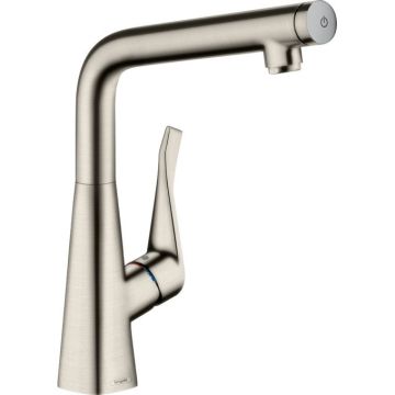 Hansgrohe Metris Select M71 - Kuchynská páková batéria 320, 1jet, vzhľad nerezu 14883800