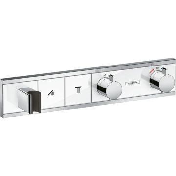 Hansgrohe RainSelect - Termostat pod omietku pre 2 spotrebiče, biela/chróm 15355400