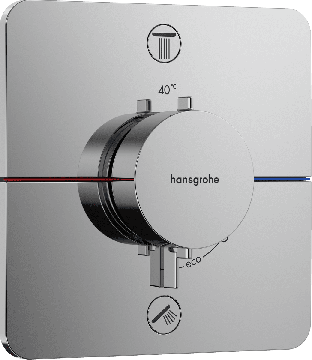 Hansgrohe ShowerSelect Comfort Q - Termostat pod omietku pre 2 spotrebiče, chróm 15583000