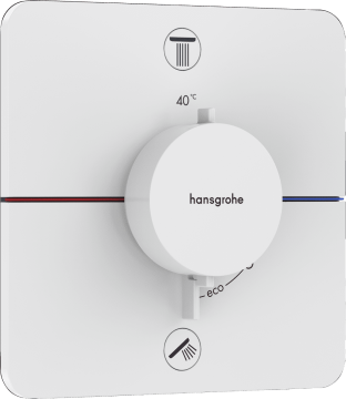 Hansgrohe ShowerSelect Comfort Q - Termostat pod omietku pre 2 spotrebiče, biela matná 15583700