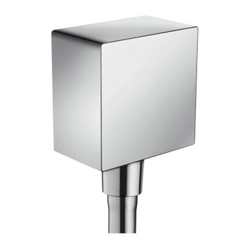 Hansgrohe FixFit - Nástenné kolienko Square so spätným ventilom, chróm 26455000
