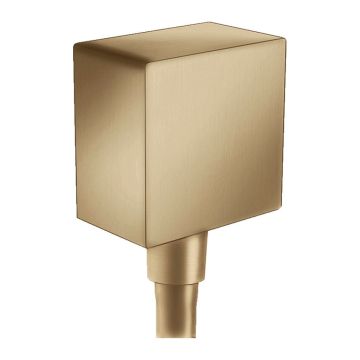 Hansgrohe FixFit - Nástenné kolienko Square so spätným ventilom, kartáčovaný bronz 26455140