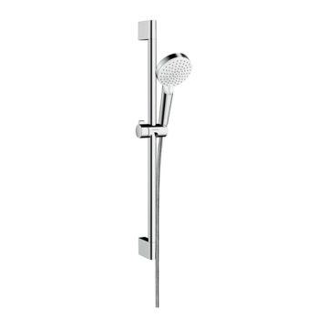 Hansgrohe Crometta - Sprchová sada Vario EcoSmart 9 l/min so sprchovou tyčou 65 cm, biela/chróm 26534400