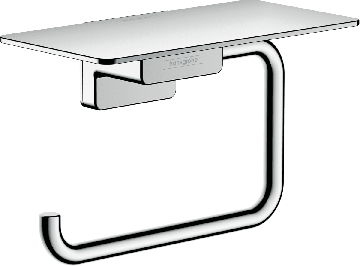 Hansgrohe AddStoris - Držiak na toaletný papier s poličkou, chróm 41772000