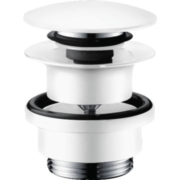 Hansgrohe - Odtoková súprava Push-Open pre umývadlové a bidetové batérie, matná biela 50100700