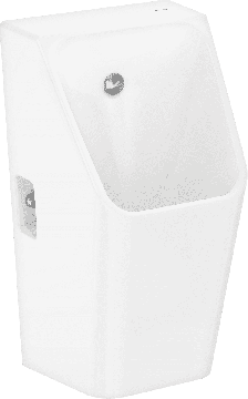 Hansgrohe EluPura Original Q - Pisoár 600/300 so zadným prívodom vody a spodným/zadným odtokom, bez okraja, biela 60127450