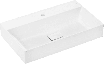 Hansgrohe Xevolos E - Umývadlo na stenu 800x480 mm bez prepadu, s otvorom pre batériu, biela 61096450