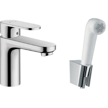 Hansgrohe Vernis Blend - Umývadlová batéria 100 s ručnou sprchou Bidette a sprchovou hadicou 160 cm, chróm 71215000