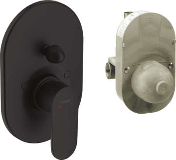 Hansgrohe Vernis Blend - Páková vaňová batéria pod omietku, sada s podomietkovým telesom, čierna matná 71473670
