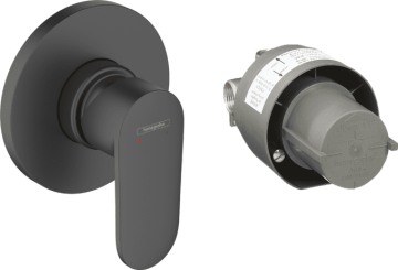 Hansgrohe Vernis Blend - Páková sprchová batéria pod omietku, sada s telesom, čierna matná 71663670