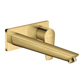 Hansgrohe Talis E - Páková umývadlová batéria pod omietku, s výtokom 22,5 cm, leštený vzhľad zlata 71734990