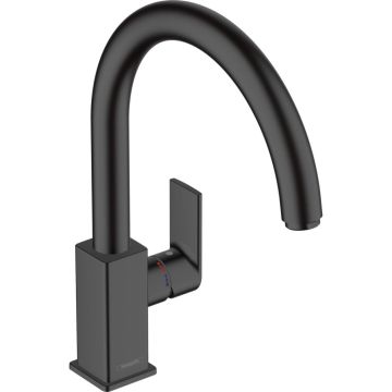 Hansgrohe Vernis Shape M35 - Kuchynská páková batéria 210 s otočným výtokom, čierna matná 71871670