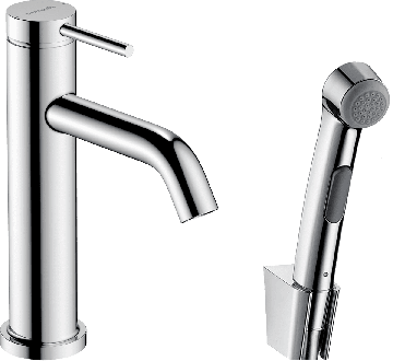 Hansgrohe Tecturis S - Páková umývadlová batéria 110 s ručnou sprchou Bidette, chróm 73211000