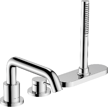 Hansgrohe Tecturis S - 3-otvorová batéria na okraj vane, chróm 73447000