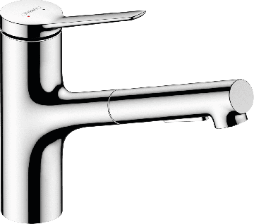 Hansgrohe Zesis M33 - Páková kuchynská batéria 150, vyťahovacia sprška, 2jet, chróm 74800000