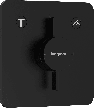 Hansgrohe DuoTurn Q - Batéria pod omietku pre 2 spotrebiče, čierna matná 75414670