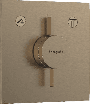 Hansgrohe DuoTurn E - Batéria pod omietku pre 2 spotrebiče, kartáčovaný bronz 75417140