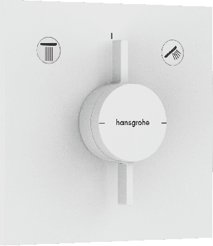 Hansgrohe DuoTurn E - Batéria pod omietku pre 2 spotrebiče, biela matná 75417700