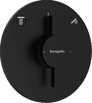 Hansgrohe DuoTurn S - Batéria pod omietku pre 2 spotrebiče, čierna matná 75418670