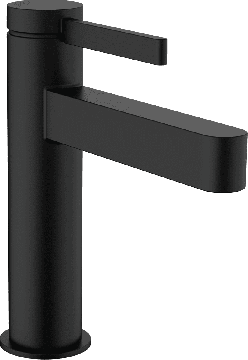 Hansgrohe Finoris - Páková umývadlová batéria 110 s odtokovou súpravou Push-Open, čierna matná 76023670