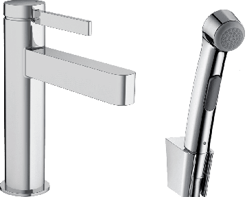Hansgrohe Finoris - Páková umývadlová batéria 110 s ručnou sprchou Bidette a sprchovou hadicou 160 cm, chróm 76210000