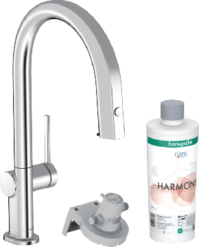 Hansgrohe Aqittura M91 - FilterSystem 210, vyťahovací výtok, 1jet, sBox, štartovacia sada, chróm 76800000