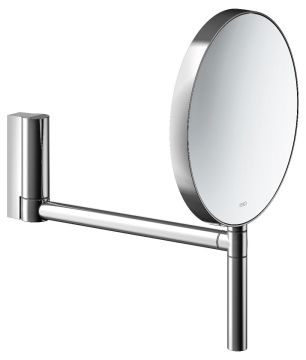 Keuco Plan - Kozmetické zrkadlo bez osvetlenia, trojrozmerné nastaviteľné rameno, 5x zväčšenie, ø 193 mm, chróm 17649010002