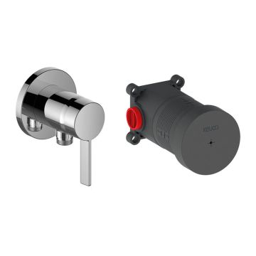 Keuco Ixmo solo - SET páková batéria pod omietku s okrúhlou rozetou s napojením hadice + podomietkové teleso, chróm 59552019521