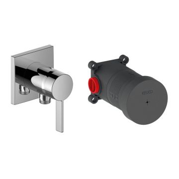 Keuco Ixmo solo - SET páková batéria pod omietku so štvorcovou rozetou s napojením hadice + podomietkové teleso, chróm 59552019522