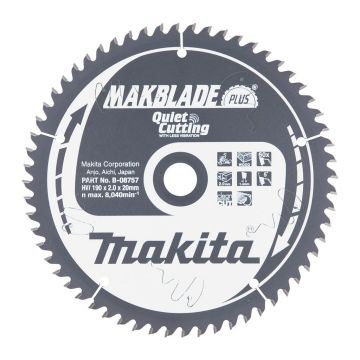 Makita B-08757 - KOTÚČ PÍLOVÝ 190 x 20 mm 60 z