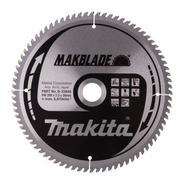 Makita B-32845 - KOTÚČ PÍLOVÝ 260 x 30 mm 80 z