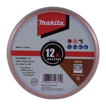 Makita D-65969-12 - KOTÚČ REZ. KOV 125 x 1,0 x 22,23 12 ks