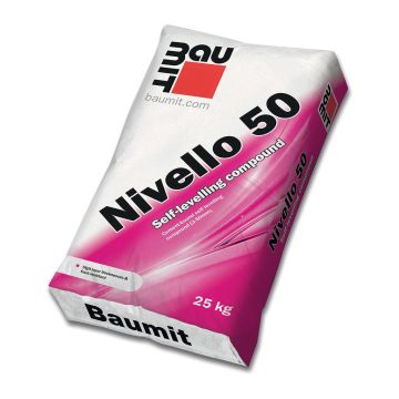 Baumit Nivello 50 – Samonivelizačná cementová stierka pre interiér aj exteriér - 25 kg
