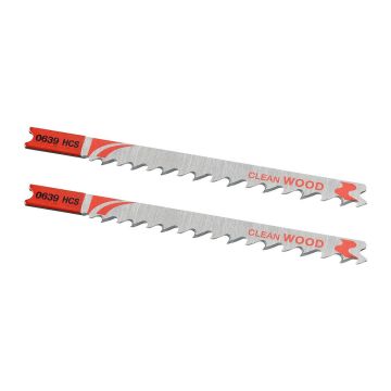 Stanley STA25512 - List pílový do dreva, HCS, úchyt "U", hrúbka 10-45mm, rozstup 3,4-5,2mm, dĺžka 92-70mm, 2ks