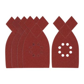 Stanley STA31447 - Papier brúsny na multibrúsku žehličkový tvar dierovaný, P180, 5ks, suchý zips, pre Black+Decker