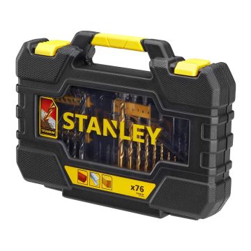Stanley STA88544 - Sada vrtákov 76-dielna do kovu, dreva, múru