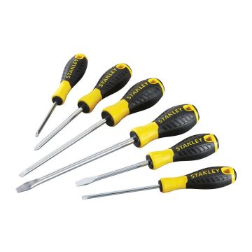 Stanley STHT0-60209 - 6-dielna súprava skrutkovačov Essential 4×ploché, 2×Phillips