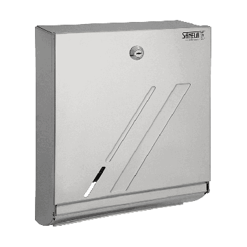 Sanela - Nerezový zásobník na papierové útierky, 340 x 110 x 265 mm, povrch lesklý