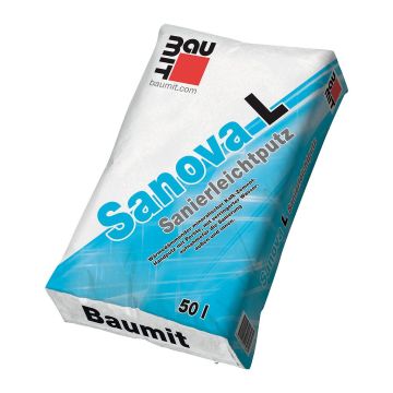 Baumit Sanova L – Sanačná ľahká omietka pre interiér aj exteriér - 50 l