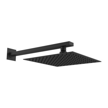 Teorema Edge - Hlavová sprcha 200/200 so sprchovým ramenom, čierna 15287BB
